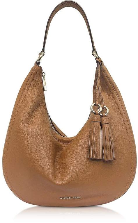 Michael Kors Lydia Leather Shoulder Bag Acorn Hobo